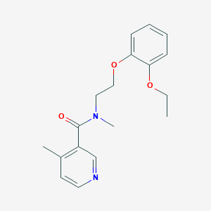 molecular formula C18H22N2O3 B5895646 N-[2-(2-ethoxyphenoxy)ethyl]-N,4-dimethylnicotinamide 