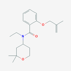 molecular formula C20H29NO3 B5895661 N-(2,2-dimethyltetrahydro-2H-pyran-4-yl)-N-ethyl-2-[(2-methylprop-2-en-1-yl)oxy]benzamide 