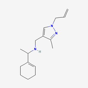 molecular formula C16H25N3 B5895678 N-[(1-allyl-3-methyl-1H-pyrazol-4-yl)methyl]-1-cyclohex-1-en-1-ylethanamine 