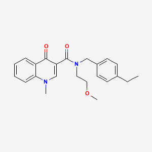 molecular formula C23H26N2O3 B5895698 N-(4-ethylbenzyl)-N-(2-methoxyethyl)-1-methyl-4-oxo-1,4-dihydroquinoline-3-carboxamide 