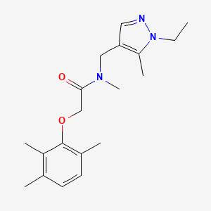 molecular formula C19H27N3O2 B5895715 N-[(1-ethyl-3-methyl-1H-pyrazol-4-yl)methyl]-N-methyl-2-(2,3,6-trimethylphenoxy)acetamide 