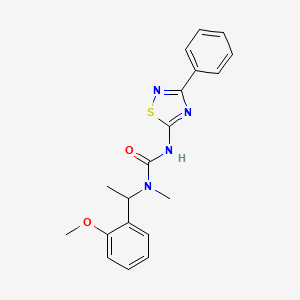 molecular formula C19H20N4O2S B5895727 N-[1-(2-methoxyphenyl)ethyl]-N-methyl-N'-(3-phenyl-1,2,4-thiadiazol-5-yl)urea 