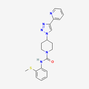 molecular formula C20H22N6OS B5895741 N-[2-(methylthio)phenyl]-4-(4-pyridin-2-yl-1H-1,2,3-triazol-1-yl)piperidine-1-carboxamide 