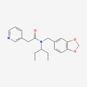 molecular formula C20H24N2O3 B5895783 N-(1,3-benzodioxol-5-ylmethyl)-N-(1-ethylpropyl)-2-pyridin-3-ylacetamide 