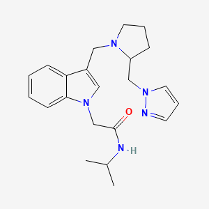 molecular formula C22H29N5O B5895813 N-isopropyl-2-(3-{[2-(1H-pyrazol-1-ylmethyl)pyrrolidin-1-yl]methyl}-1H-indol-1-yl)acetamide 