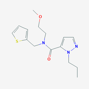 molecular formula C15H21N3O2S B5895843 N-(2-methoxyethyl)-1-propyl-N-(2-thienylmethyl)-1H-pyrazole-5-carboxamide 
