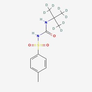molecular formula C12H18N2O3S B589586 1-[1,1,1,3,3,3-Hexadeuterio-2-(trideuteriomethyl)propan-2-yl]-3-(4-methylphenyl)sulfonylurea CAS No. 1219794-57-6