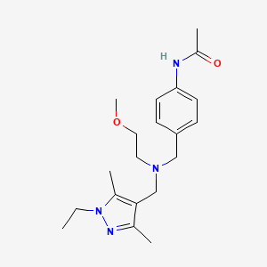 molecular formula C20H30N4O2 B5895862 N-(4-{[[(1-ethyl-3,5-dimethyl-1H-pyrazol-4-yl)methyl](2-methoxyethyl)amino]methyl}phenyl)acetamide 