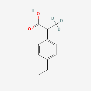 molecular formula C11H14O2 B589590 p-Ethylhydratropic Acid-d3 CAS No. 1794753-91-5