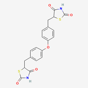 molecular formula C20H16N2O5S2 B589605 Des[(5-ethyl-2-pyridinyl)ethyl] Pioglitazone Dimer Ether Impurity CAS No. 1391052-15-5