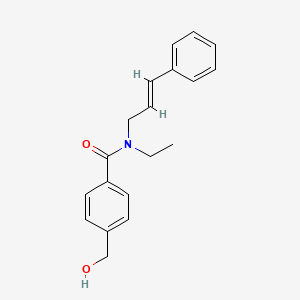 molecular formula C19H21NO2 B5896094 N-ethyl-4-(hydroxymethyl)-N-[(2E)-3-phenylprop-2-en-1-yl]benzamide 