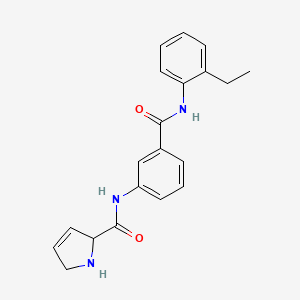 molecular formula C20H21N3O2 B5896098 N-(3-{[(2-ethylphenyl)amino]carbonyl}phenyl)-2,5-dihydro-1H-pyrrole-2-carboxamide hydrochloride 