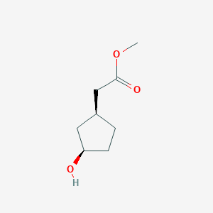 molecular formula C8H14O3 B589610 (1S,3R)-3-Hydroxycyclopentane acetic acid methyl ester 