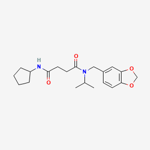 molecular formula C20H28N2O4 B5896101 N-(1,3-benzodioxol-5-ylmethyl)-N'-cyclopentyl-N-isopropylsuccinamide 