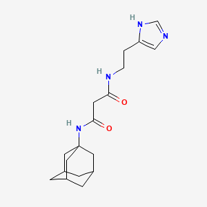 molecular formula C18H26N4O2 B5896131 N-1-adamantyl-N'-[2-(1H-imidazol-4-yl)ethyl]malonamide 