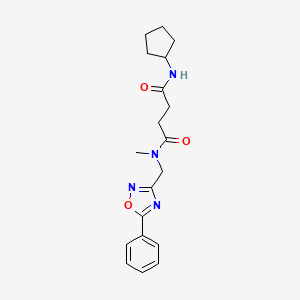molecular formula C19H24N4O3 B5896142 N'-cyclopentyl-N-methyl-N-[(5-phenyl-1,2,4-oxadiazol-3-yl)methyl]succinamide 