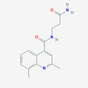 molecular formula C15H17N3O2 B5896212 N-(3-amino-3-oxopropyl)-2,8-dimethylquinoline-4-carboxamide 