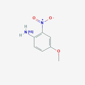 molecular formula C7H8N2O3 B589627 2-Nitro-p-anisidine-15N CAS No. 873990-80-8