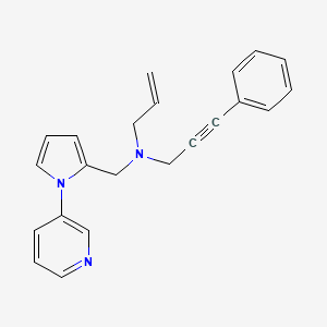 molecular formula C22H21N3 B5896285 N-(3-phenylprop-2-yn-1-yl)-N-[(1-pyridin-3-yl-1H-pyrrol-2-yl)methyl]prop-2-en-1-amine 