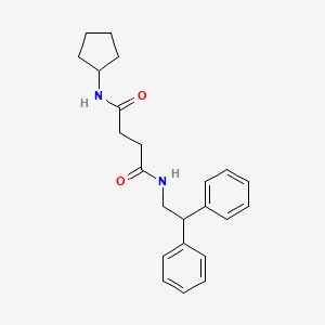 molecular formula C23H28N2O2 B5896335 N-cyclopentyl-N'-(2,2-diphenylethyl)succinamide 