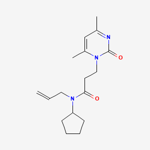 molecular formula C17H25N3O2 B5896418 N-allyl-N-cyclopentyl-3-(4,6-dimethyl-2-oxopyrimidin-1(2H)-yl)propanamide 