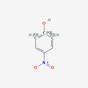 molecular formula C6H5NO3 B589643 4-Nitrophenol-1,2,6-13C3 CAS No. 93628-02-5