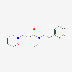 molecular formula C16H25N3O2 B5896450 N-ethyl-3-(1,2-oxazinan-2-yl)-N-(2-pyridin-2-ylethyl)propanamide 