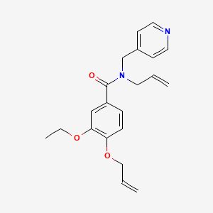 molecular formula C21H24N2O3 B5896451 N-allyl-4-(allyloxy)-3-ethoxy-N-(pyridin-4-ylmethyl)benzamide 