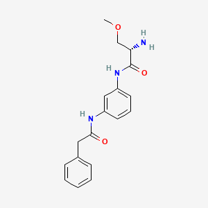 molecular formula C18H21N3O3 B5896469 O-methyl-N~1~-{3-[(phenylacetyl)amino]phenyl}-L-serinamide hydrochloride 