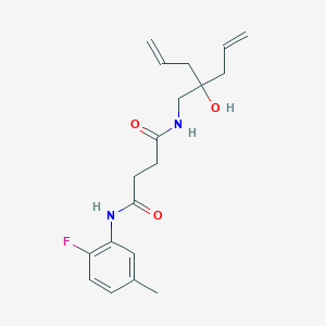 molecular formula C19H25FN2O3 B5896481 N-(2-allyl-2-hydroxypent-4-en-1-yl)-N'-(2-fluoro-5-methylphenyl)succinamide 