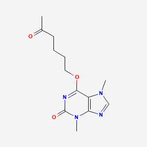 3,7-Dihydro-3,7-dimethyl-6-[(5-oxohexyl)oxy]-2H-purin-2-one