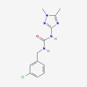 molecular formula C12H14ClN5O B5896575 N-(3-chlorobenzyl)-N'-(1,5-dimethyl-1H-1,2,4-triazol-3-yl)urea 
