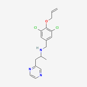 molecular formula C17H19Cl2N3O B5896612 N-[4-(allyloxy)-3,5-dichlorobenzyl]-1-pyrazin-2-ylpropan-2-amine 
