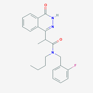 molecular formula C22H24FN3O2 B5896634 N-butyl-N-(2-fluorobenzyl)-2-(4-oxo-3,4-dihydrophthalazin-1-yl)propanamide 