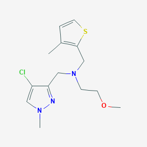 molecular formula C14H20ClN3OS B5896641 N-[(4-chloro-1-methyl-1H-pyrazol-3-yl)methyl]-2-methoxy-N-[(3-methyl-2-thienyl)methyl]ethanamine 