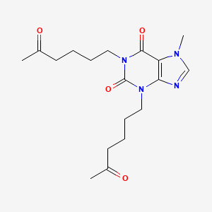 molecular formula C18H26N4O4 B589667 3-Desmethyl-3-(5-oxohexyl) Pentoxifylline CAS No. 1329835-59-7