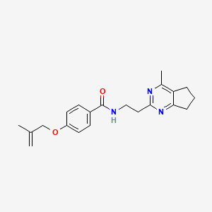 molecular formula C21H25N3O2 B5896672 N-[2-(4-methyl-6,7-dihydro-5H-cyclopenta[d]pyrimidin-2-yl)ethyl]-4-[(2-methylprop-2-en-1-yl)oxy]benzamide 