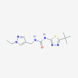 molecular formula C13H20N6OS B5896689 N-(5-tert-butyl-1,3,4-thiadiazol-2-yl)-N'-[(1-ethyl-1H-pyrazol-4-yl)methyl]urea 