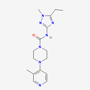 molecular formula C16H23N7O B5896696 N-(5-ethyl-1-methyl-1,2,4-triazol-3-yl)-4-(3-methylpyridin-4-yl)piperazine-1-carboxamide 