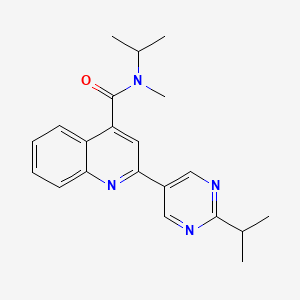 molecular formula C21H24N4O B5896704 N-isopropyl-2-(2-isopropylpyrimidin-5-yl)-N-methylquinoline-4-carboxamide 