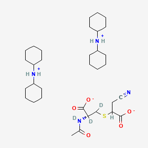 Dicyclohexylammonium N-acetyl-S-(1-carboxylato-2-cyanoethyl)-L-cysteinate-N,2,3-d3