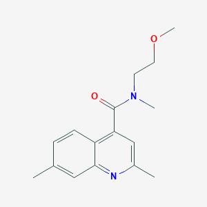 molecular formula C16H20N2O2 B5896756 N-(2-methoxyethyl)-N,2,7-trimethylquinoline-4-carboxamide 