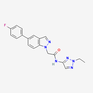 molecular formula C19H17FN6O B5896762 N-(2-ethyl-2H-1,2,3-triazol-4-yl)-2-[5-(4-fluorophenyl)-1H-indazol-1-yl]acetamide 