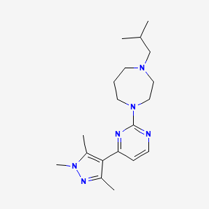 molecular formula C19H30N6 B5896777 1-isobutyl-4-[4-(1,3,5-trimethyl-1H-pyrazol-4-yl)pyrimidin-2-yl]-1,4-diazepane 