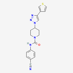 molecular formula C19H18N6OS B5896788 N-(4-cyanophenyl)-4-[4-(3-thienyl)-1H-1,2,3-triazol-1-yl]piperidine-1-carboxamide 