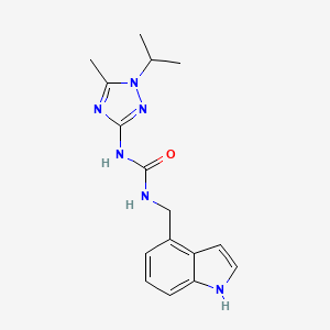 molecular formula C16H20N6O B5896886 N-(1H-indol-4-ylmethyl)-N'-(1-isopropyl-5-methyl-1H-1,2,4-triazol-3-yl)urea 