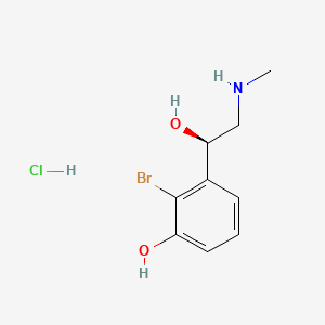 molecular formula C9H13BrClNO2 B589691 (R)-2-Bromo Phenylephrine Hydrochloride CAS No. 1391054-09-3