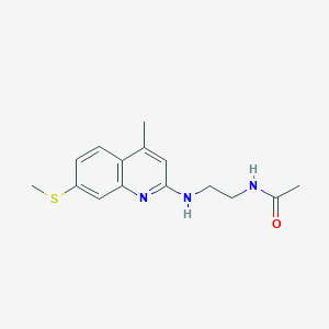 molecular formula C15H19N3OS B5896921 N-(2-{[4-methyl-7-(methylthio)quinolin-2-yl]amino}ethyl)acetamide 