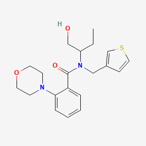 molecular formula C20H26N2O3S B5897021 N-[1-(hydroxymethyl)propyl]-2-morpholin-4-yl-N-(3-thienylmethyl)benzamide 