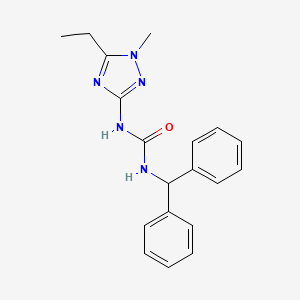 molecular formula C19H21N5O B5897069 N-(diphenylmethyl)-N'-(5-ethyl-1-methyl-1H-1,2,4-triazol-3-yl)urea 